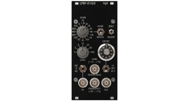 LPBF-01GX - Low pass Bessel filter with gain